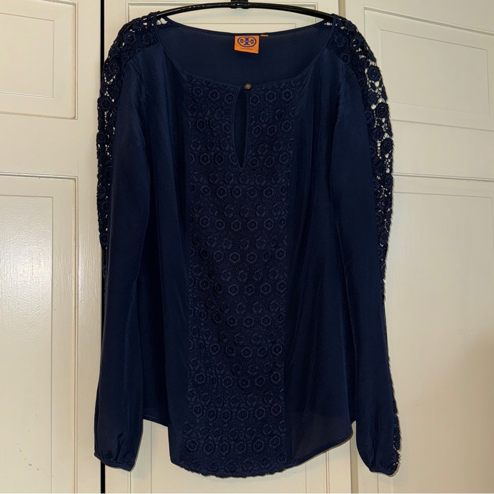 Tory Burch Silk Lillian Blouse, size 10 - Picture 6 of 13